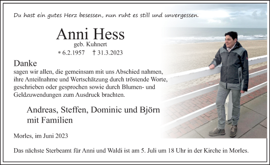 Traueranzeige von Anni Hess von FZ