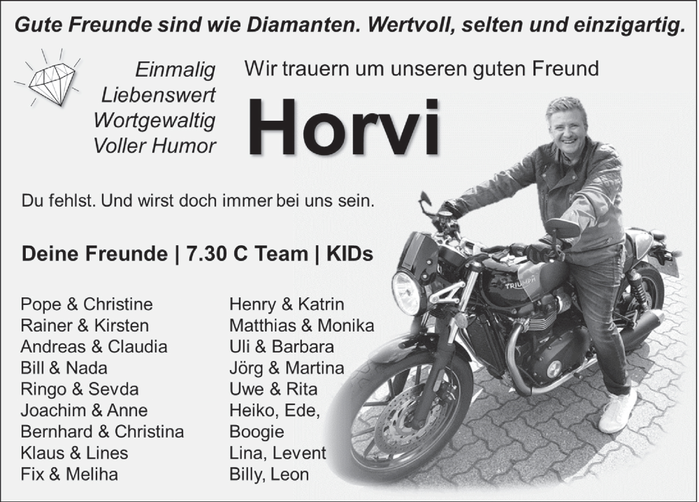  Traueranzeige für Christoph Horvath vom 23.06.2023 aus FZ