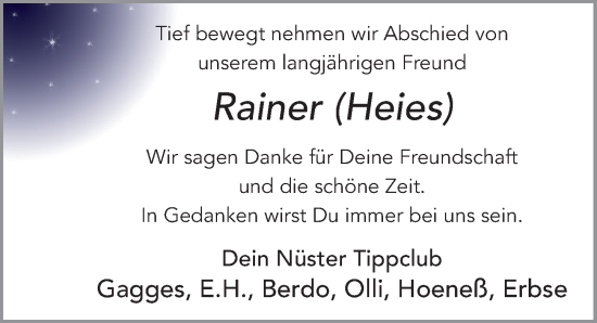 Traueranzeige von Rainer Herr von FZ