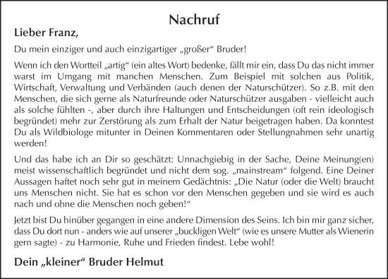 Traueranzeige von Franz Müller von FZ