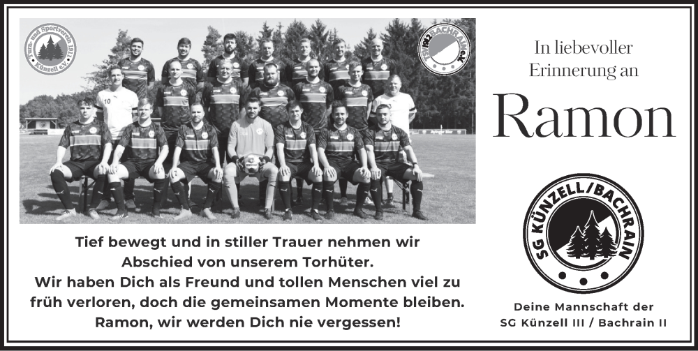  Traueranzeige für Ramon Fleischer vom 06.01.2024 aus FZ