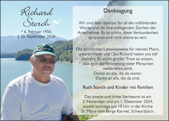 Traueranzeige von Richard Storch von FZ