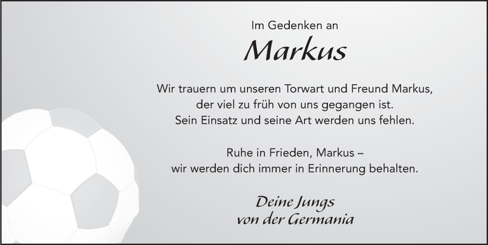  Traueranzeige für Markus Weber vom 19.10.2024 aus FZ