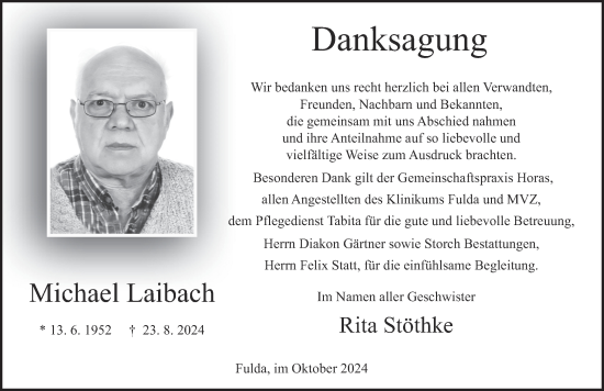 Traueranzeige von Michael Laibach von FZ