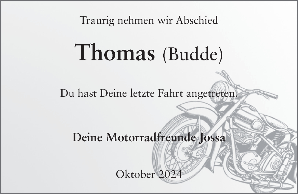  Traueranzeige für Thomas Erb vom 08.10.2024 aus FZ