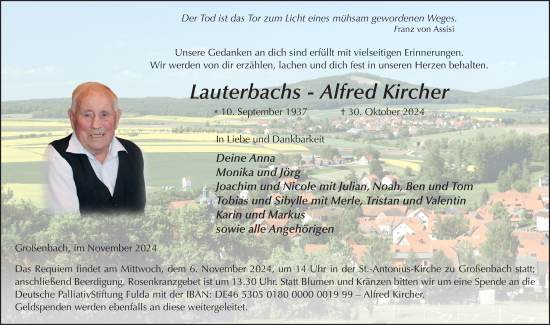 Traueranzeige von Alfred Kircher von FZ