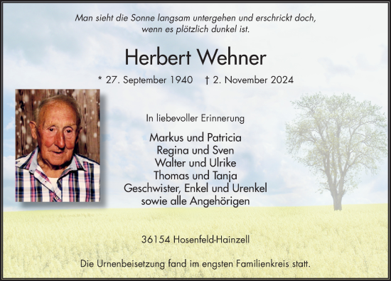 Traueranzeige von Herbert Wehner von FZ