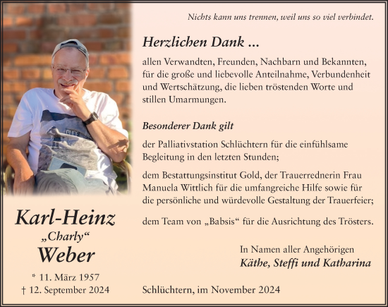 Traueranzeige von Karl-Heinz Weber von FZ