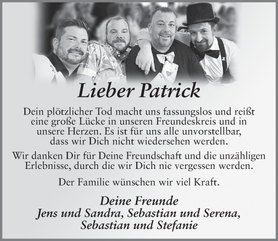 Traueranzeige von Patrick Röder von FZ