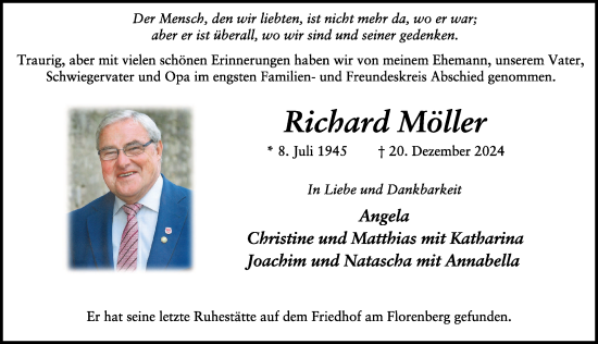 Traueranzeige von Richard Möller von FZ