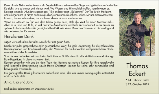 Traueranzeige von Thomas Eckert von FZ