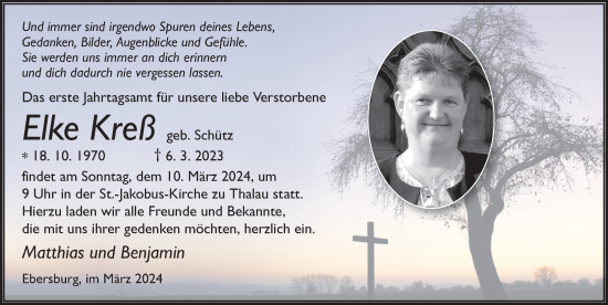 Traueranzeige von Elke Kreß von FZ