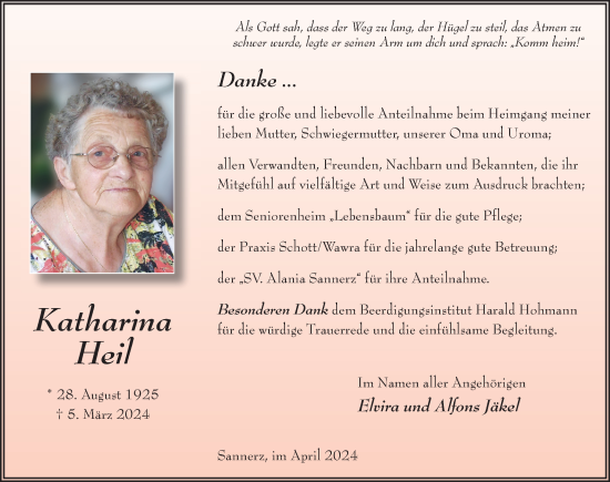 Traueranzeige von Katharina Heil von FZ