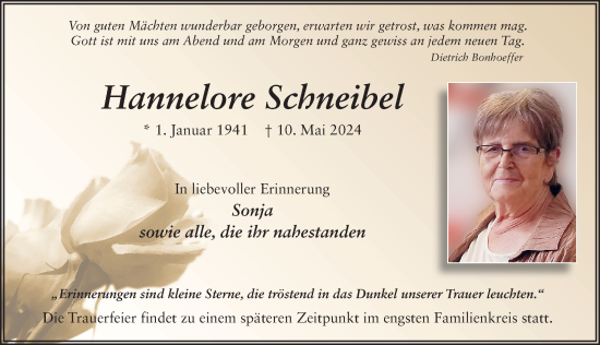 Traueranzeige von Katharina Schneibel von FZ