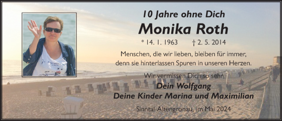 Traueranzeige von Monika Roth von FZ