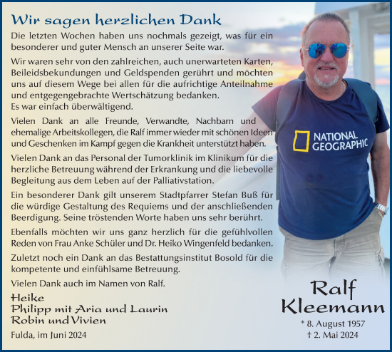 Traueranzeige von Ralf Kleemann von FZ