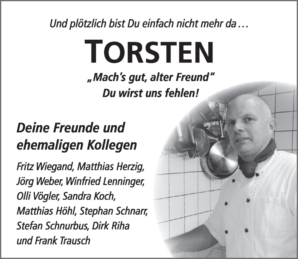  Traueranzeige für Torsten Schneider vom 25.06.2024 aus FZ