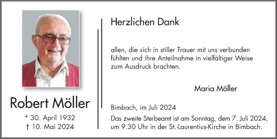 Traueranzeige von Robert Möller von FZ