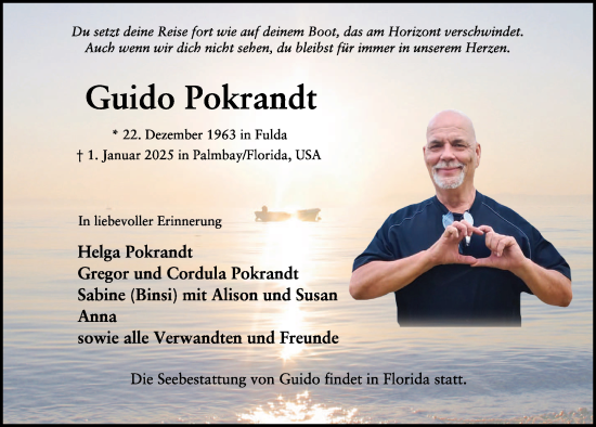 Traueranzeige von Guido Pokrandt von FZ