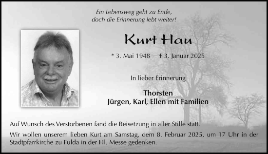 Traueranzeige von Kurt Hau von FZ