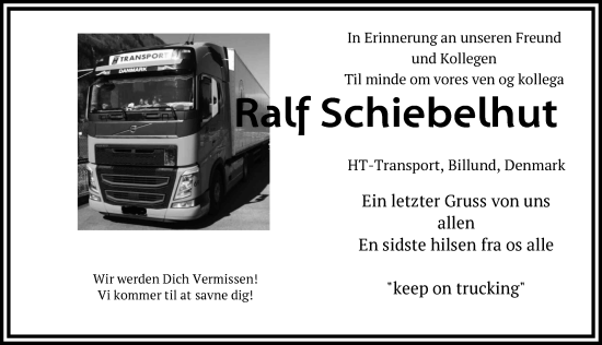 Traueranzeige von Ralf Schiebelhut von FZ