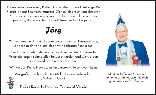 Traueranzeige von Jörg Dorn von FZ