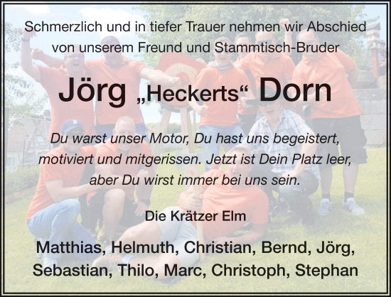 Traueranzeige von Jörg Dorn von FZ