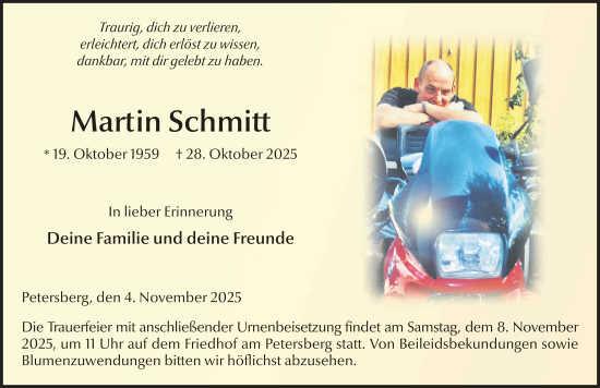 Traueranzeige von Martin Schmitt von FZ