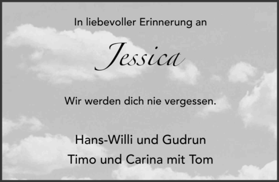 Traueranzeige von Jessica Jäckel von FZ