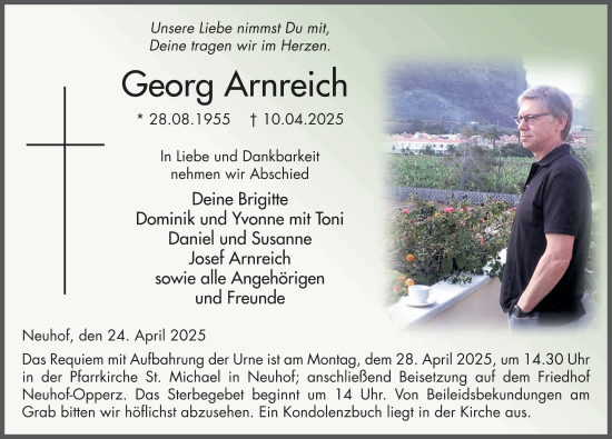 Traueranzeige von Georg Arnreich von FZ