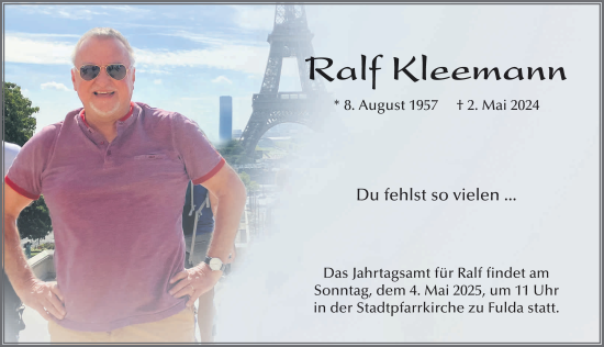 Traueranzeige von Ralf Kleemann von FZ