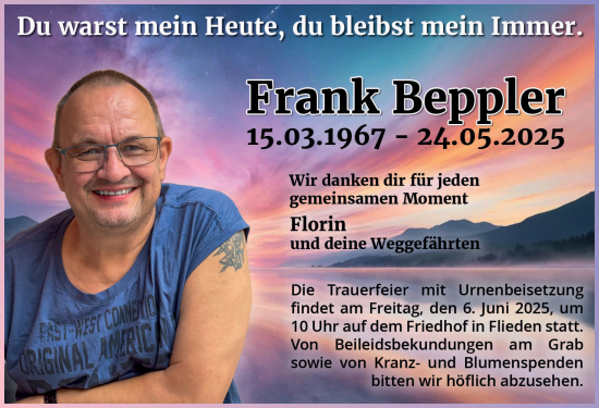 Traueranzeige von Frank Beppler von FZ
