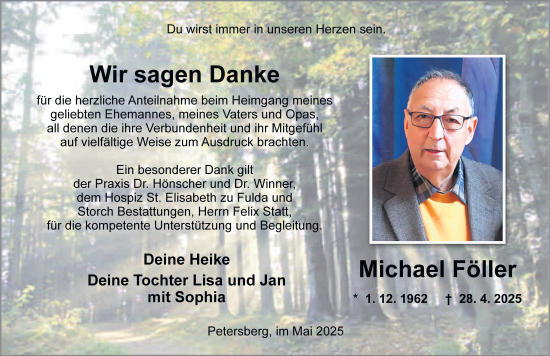 Traueranzeige von Michael Föller von FZ