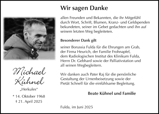 Traueranzeige von Michael Kühnel von FZ