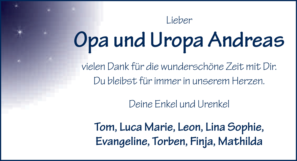  Traueranzeige für Andreas Wagner vom 12.07.2025 aus FZ