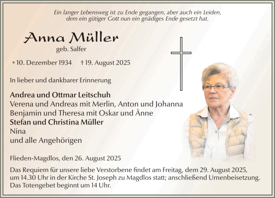 Traueranzeige von Anna Müller von FZ