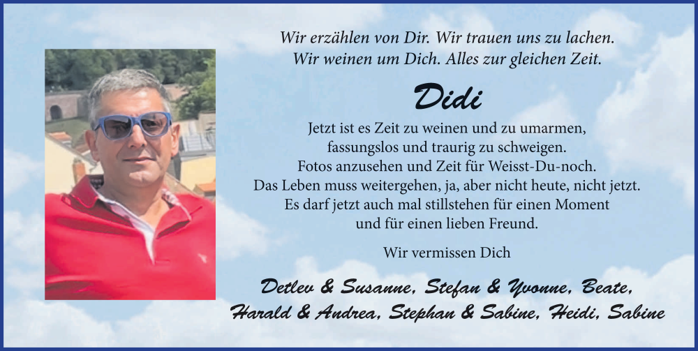  Traueranzeige für Dittmar Storch vom 02.08.2025 aus FZ