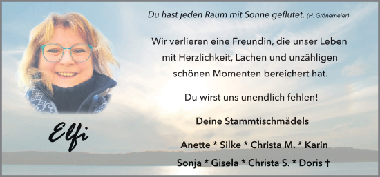Traueranzeige von Elfi Benders-Drechsel von FZ