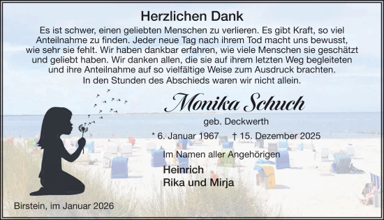 Traueranzeige von Monika Schuch von FZ