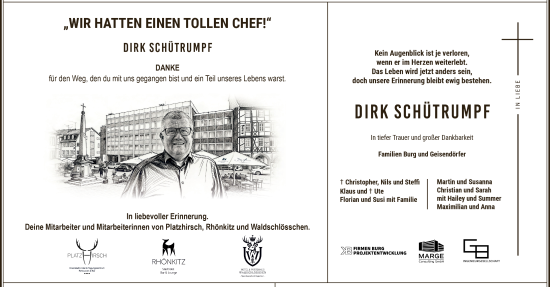 Traueranzeige von Dirk Schütrumpf von FZ
