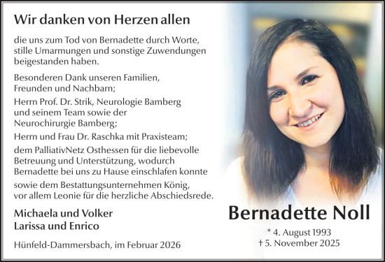 Traueranzeige von Bernadette Noll von FZ