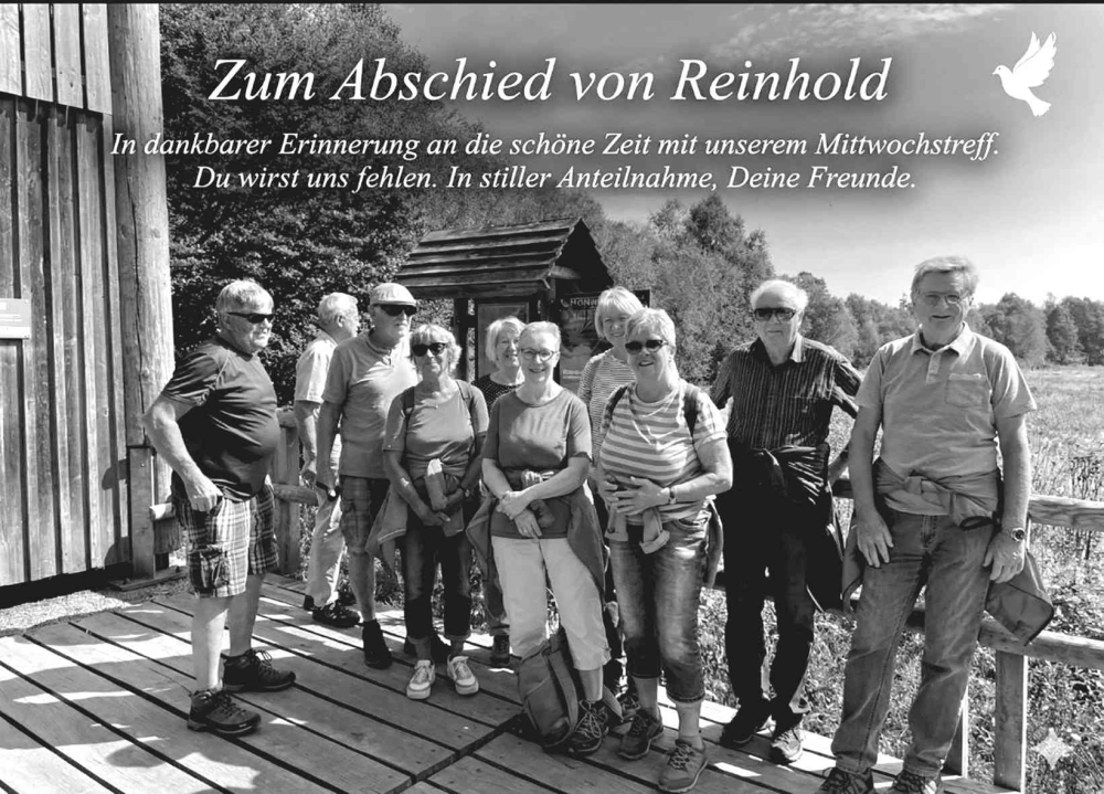  Traueranzeige für Reinhold Hintz vom 14.02.2026 aus FZ